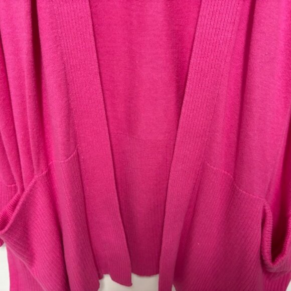 NWT CROFT & BARROW HOT PINK OPEN CARDIGAN. SZ. 1X - Picture 3 of 4